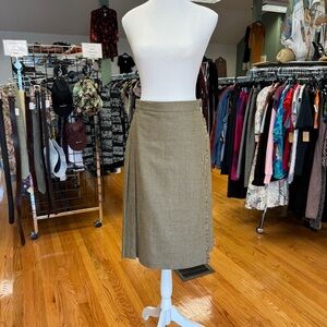 Vintage Lauren Ralph Lauren Wool Pleated Wrap Skirt